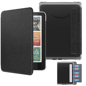 MoKo Étui Magnétique Détachable pour 7" Kindle Paperwhite 12e Generation 2024 & Kindle Colorsoft 2024/2025,Ultra Clair Coque et 