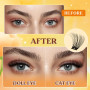 QUEWEL Auto - adhésifs Extension Cils Apparence naturelle, pas besoin de colle Faux Cils kit, 60 de Cils réutilisables pour les 