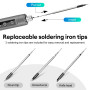 diymore Kit de fer à souder sans fil USB-C avec écran LCD, température réglable de 180 ℃ à 450 ℃, stylo à souder portable rechar
