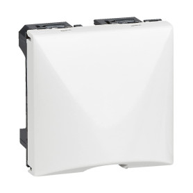 LEGRAND - Sortie de Câble Mosaic - Avec Serre-Câble - Pour Câbles Ø5 mm à Ø12,5 mm - Connexion par Câble 2,5 mm² - Fabriqué En F