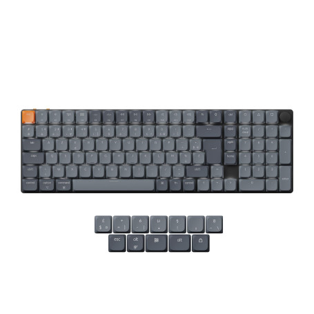 Keychron K17 Max Clavier Mécanique sans Fil Ultra-Fin, Connexion 2,4 GHz/Bluetooth/Filaire, Programmable avec QMK et Lancher, Ré