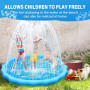 LOVICVKEM Tapis de Jet d'eau pour Jouets Enfants,170cm Tapis De Pulvérisation D'éclaboussure d'eau Splash Sprinkle Play Mat,Jeu 