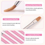 YPYMOD 7 Pcs Pinceau Nail Art Ongles, 6 Pcs Double Extrémité Nail Art Dotting Pen,1 Pcs Nail Art Brosse Éponge, Outils de Manucu