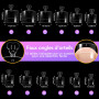 Kiiwah 240 Pièces Faux Ongles Pieds, 12 Tailles Courtes Capsule Ongle Pied Acrylique Clair Ongle Pied avec Boîte pour Fmmes Fill