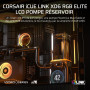 CORSAIR iCUE Link XD6 RGB Elite LCD Pump/Reservoir – Pompe FlowDrive Max, Écran LCD IPS 480x480, Capteur de Température Intégré,