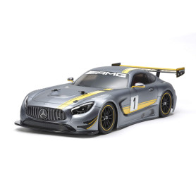 Tamiya 58639 1:10 Mercedes AMG GT3 (TT-02) - Kit de montage de voiture électrique télécommandé - En polycarbonate - Non laqué