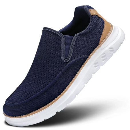 Chaussures de Bateau Homme, Baskets décontractées, Chaussures à Enfiler pour Marcher, Chaussures de Ville, Baskets Mesh pour Hom