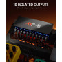 Donner DP-3 Alimentation pour pédales d’effet guitare avec 10 sorties DC isolées pour pédales 9V/12V/18V (100mA/300mA/500mA)