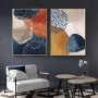 JNAOZI Tableaux abstraits de géométrie de ligne, Affiche d'art botanique abstrait, Art mural de décoration d'intérieur, Sans cad