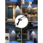 Moman Lampe Solaire Extérieur, Lumiere Solaire Exterieur Detecteur de Mouvement 56LED/2200mAh Applique Solaire 3 Modes IP65 Étan