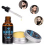 Kit Soin Barbe Homme Avec Huile à Barbe, Sérum de Croissance, Lavage, Baume, Brosse, Peigne, Ciseaux à Barbe