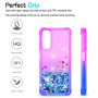 LeYi Coque pour Samsung Galaxy A05S(Pas A05) avec Verre Trempé [Lot de 2], Fille Liquide Paillette Transparente Silicone Gel TPU