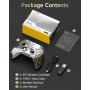 EasySMX Manettes PC Switch Téléphone Portable Sans Fil RGB Rétroéclairée, X15 Manette Switch Sans Fil Rechargeable Bluetooth, Ma
