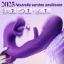Vibromasseurs sex toýs femme, 3 IN 1 gode vibro-masseur sextoy vibromasseur, femme clitoridien puissant Avec 7 modes de batteme