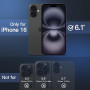 JETech Coque Magnétique pour iPhone 16 6,1 Pouces Compatible avec MagSafe, Étui Housse Dos Translucide Mat Fine Antichoc (Noir)