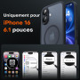 TOCOL Coque Magnétique pour iPhone 16 6,1 Pouces, Compatible avec MagSafe, Protection de l'objectif améliorée, Coque Mat Translu