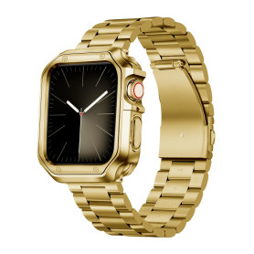BINLUN Bracelet Compatible avec Apple Watch 46mm 45mm 44mm 42mm 41mm 40mm 38mm 49mm Bracelets Acier Inoxydable Métal avec Boîtie