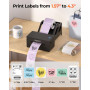 MUNBYN Imprimante Etiquettes Expédition Bluetooth, Imprimante Thermique sans Fil 4x6 pour Colis et Petites Entreprises à Domicil