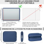 RAINYEAR Housse pour Ordinateur Portable 13 Pouces pour MacBook Air 13 Pouces M4 M3 M2 M1 A3240 A3113 A2681 A2338 A2337, Étui de