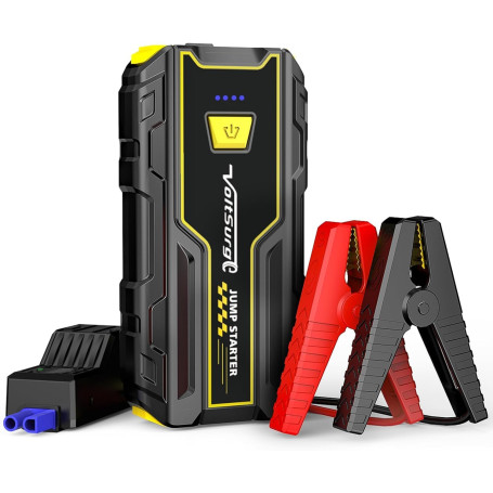 Démarreur de Batterie Voiture 4000A Démarreur d'urgence pour Voiture/Moto (Moteurs Jusqu'à 7.5L Essence/5.0L Diesel) 12V Booster