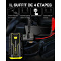 Démarreur de Batterie Voiture 4000A Démarreur d'urgence pour Voiture/Moto (Moteurs Jusqu'à 7.5L Essence/5.0L Diesel) 12V Booster