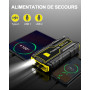 Démarreur de Batterie Voiture 4000A Démarreur d'urgence pour Voiture/Moto (Moteurs Jusqu'à 7.5L Essence/5.0L Diesel) 12V Booster