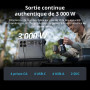 DJI Power 2000, station électrique portable 2 048 Wh (Batterie LFP), format compact, sortie stable de 3 000 W, recharge de 0–80%