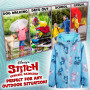 Disney Veste Stitch, Impermeable Enfant Fille, Veste de Pluie Enfant avec Doublure en Polaire, Vêtement Enfant Fille Ado 4-14 An