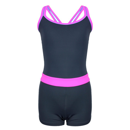 Aquarti Maillot de Bain de Natation 1 Pièce Shorty pour Fille