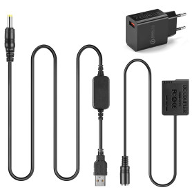 5V USB Kit Adaptateur + 5V3A Chargeur + DMW DCC8 BLC12 BLC12E Dummy Batterie pour Lumix DMC GX8 FZ1000 FZ300 FZ200 G7 G6 G5 GH2 