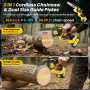 Mini Tronconneuse à Batterie, 8000 mAh Tronçonneuse Électrique Sans Fil, 1000W 8 & 6 Pouces Mini Tronçonneuse pour Branches et J