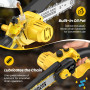 Mini Tronconneuse à Batterie, 8000 mAh Tronçonneuse Électrique Sans Fil, 1000W 8 & 6 Pouces Mini Tronçonneuse pour Branches et J