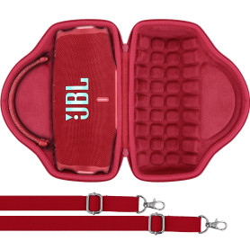 Aenllosi pour Enceinte Bluetooth JBL Charge 6, étui de Voyage Rigide avec Sangle d'épaule, Rouge, étui Uniquement
