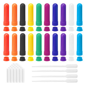 20 pièces inhalateur huiles essentielles, inhalateur nasal, inhalateur huile essentielle, stick inhalateur pour huiles essentiel