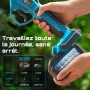 SEESII Secateur Electrique Sans Fil 40 mm –Secateur Electrique avec 2*Batteries 4000mAh, Lame SK5, Moteur Sans Balais, Écran LCD