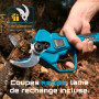 SEESII Secateur Electrique Sans Fil 40 mm –Secateur Electrique avec 2*Batteries 4000mAh, Lame SK5, Moteur Sans Balais, Écran LCD
