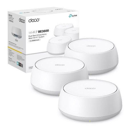 TP-Link WiFi 7 Mesh BE3600 Bi-Bande, Port Ethernet 1,0 Gbps, Opération Multi-Liaison(MLO), Itinérance Transparente, Contrôle Par