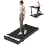Tapis de Marche Course - Walking Pad 2.0HP Vitesse Réglable avec Télécommande, 1-6 km/h Treadmill pour Maison Bureau Charge Max 
