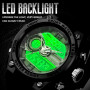 PINIDOUS Montre Homme Montre Digital Sport Homme M ilitaire étanche,Grand écran Analogique Digital Montre avec Alarme,LED,Chrono
