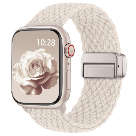 Bracelets Tressé Compatible avec Bracelet Apple Watch 38mm 40mm 41mm 42mm 44mm 45mm 46mm 49mm Femme Homme,Fermoir Magnétique Ela
