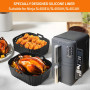 15PCS Moule Air Fryer, Accessoire Fryer pour Ninja Double Stack SL400EU 9.5 L, Silicone Accessoires AF300EU AF400EU,Plaque à pât