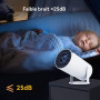 TEKXDD Vidéoprojecteur Portable WiFi/Bluetooth, Projecteur 4K Compatible 1080P Natif 180° Rotation Keystone Auto pour Home Ciném