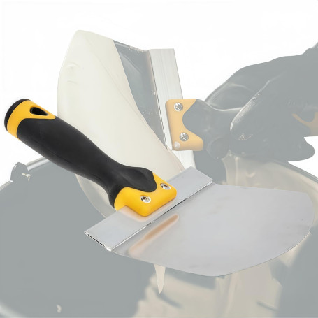 1 Pièces Couteau à Enduire Couteaux Spackle avec Manche en Plastique Couteaux à Mastic en Acier Inoxydable Multifonctions Spatul