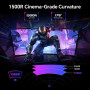 KTC Ecran 34 Pouces Incurvé, UWQHD (3440 x 1440) 180Hz Ecran PC Gamer, Adaptive Sync, 21:9 VA Panel 1500R, 1ms, HDR10, Rapport d