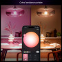 Philips Hue Essential Kit de démarrage: Bridge + 4 ampoules connectées E27 Essential, White and Color Ambiance, 2200-6500 K, Amp