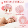 YAWYO Bonnet de Nuit en Soie, Bonnet Satin avec Bande élastique pour Femmes et Filles, Cheveux Longs, Lisses ou bouclés, Rose Co