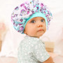 KASESSS 3 Pièces Bonnet Satin Cheveux Nuit Enfant, Élastique et Réutilisable, Soie Licorne pour Filles et Garçons de 2 à 8 Ans