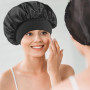 FOUNSHO 6 Pièces Bonnet Satin Cheveux Nuit pour Dormir, Élastique Souple Bonnet Satin en Soie pour Femme Hommes et Fille, Adapté