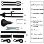 Siege Velo Enfant Avant, Selle de Vélo pour Enfants avec Guidon et Pédalier, Siège de Vélo pour Enfant Compatible avec Les VTT A
