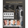 Vgrpro Tondeuse Cheveux Homme Professionnelle, Tondeuse Barbe Sans Fil pour Coupe de Cheveux, Kit Tondeuse et Tondeuse Barbe Hom